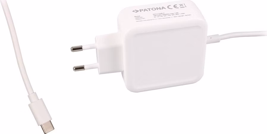 PATONA napájecí adaptér pro tablet PC/Smartphone/ 5V-20V 29W/ konektor USB-C/ bílý/ Power delivery