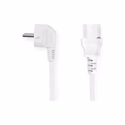 Nedis CEGL10000WT50 - Napájecí Kabel | Typ F Zástrčka | IEC-320-C13 | Úhlový | Přímý | 5 m | Bílá