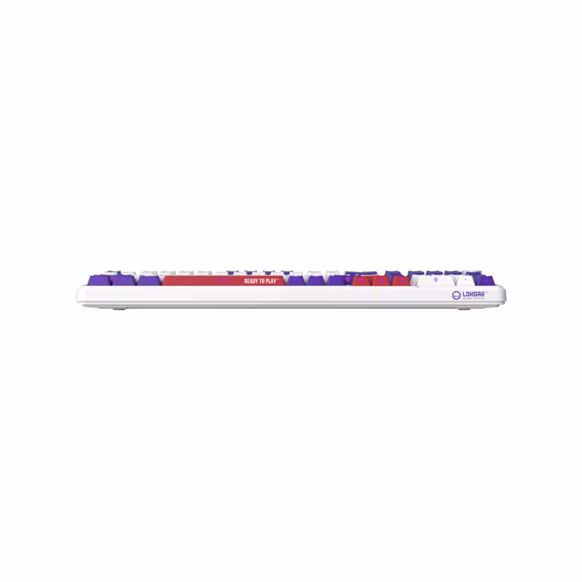 Lorgar KBA4195WH, mechanická herná klávesnica, 101 klávesov, Toxic Purple Switch, Hot-Swap, RGB, USB-C