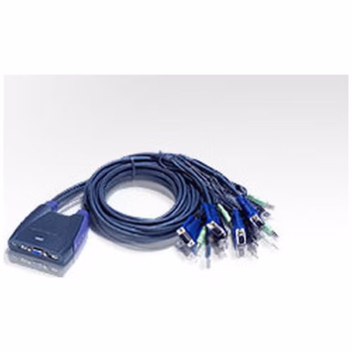 ATEN KVM switch CS-64U USB 4 PC mini, 1,8 metru