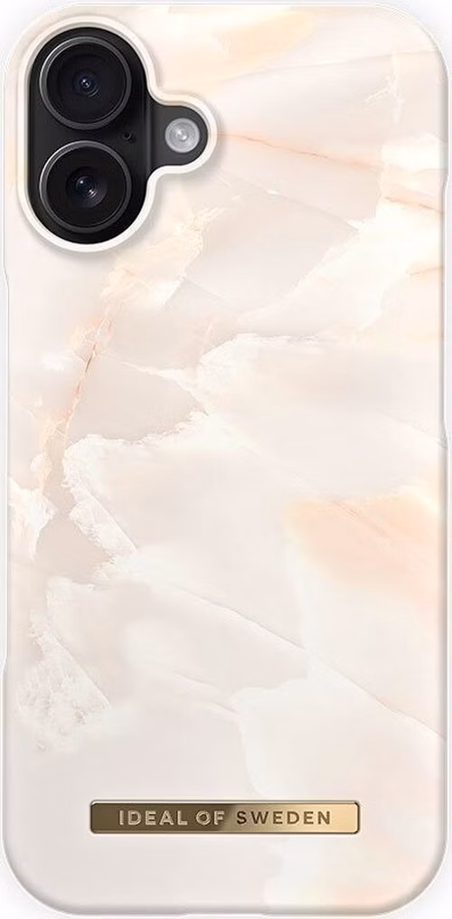 iDeal Fashion Case MagSafe iPhone 16 Rose Pearl Marble
