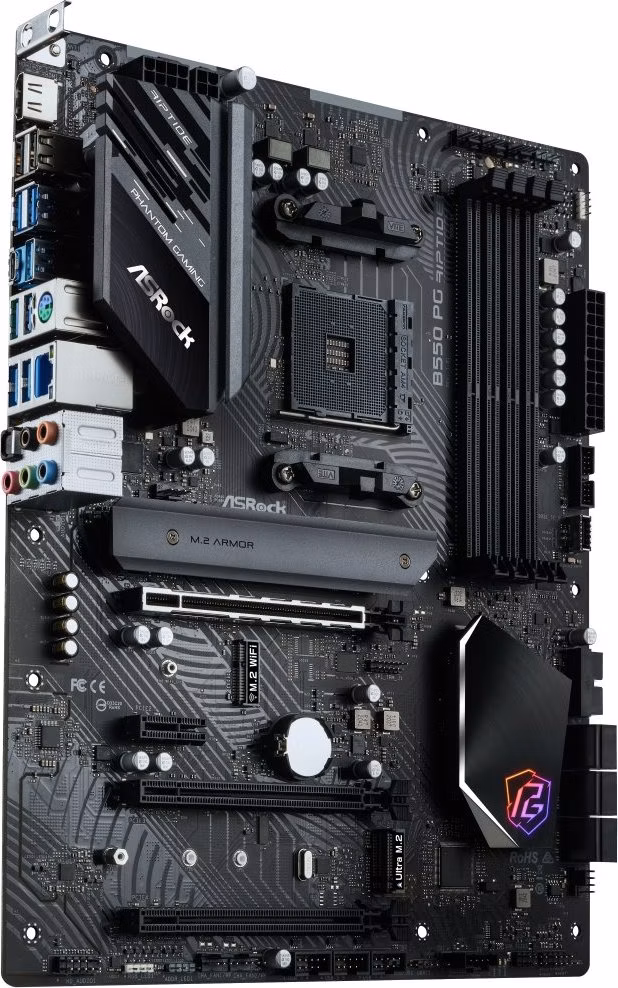 ASRock B550 PG RIPTIDE / AMD B550 / AM4 / 4x DDR4 DIMM / HDMI / 2x M.2 / ATX