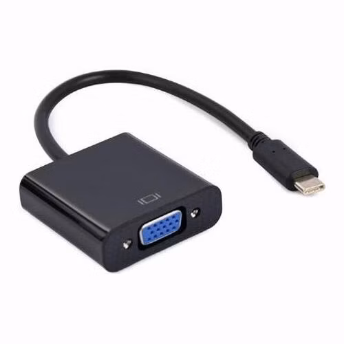 Gembird adaptér USB-C (M) na VGA (F), 0.15m kábel, čierny