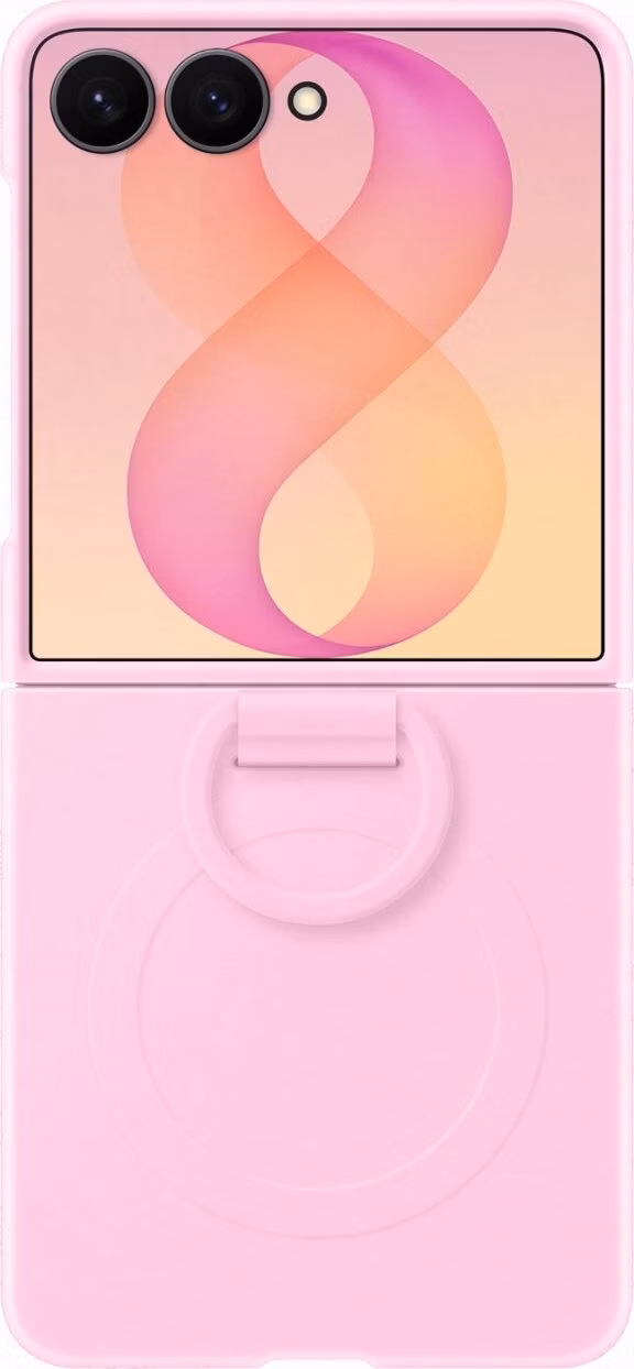 Samsung Silikónový magnetický kryt s držiakom na prst pre Galaxy Z Flip8, Pink