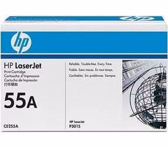 HP 55A Black LJ Toner Cart, CE255A (6,000 pages)