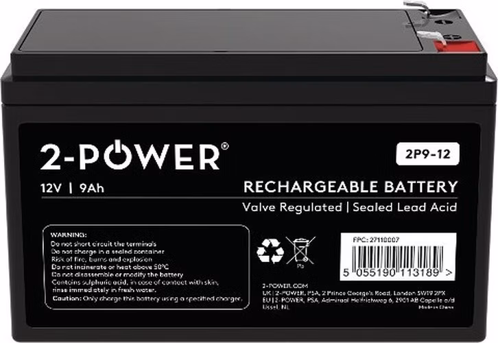 2-Power 2P9-12 12V 9Ah VRLA Baterie F2 ( FASTON 250 )