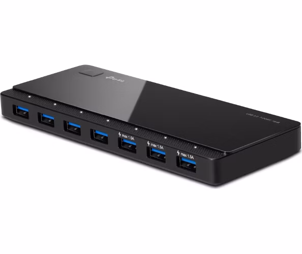 USB 3.0 7-Port Hub SPEC: 7× USB 3.0 Ports, 3 of 7 Ports Designed for Fast Charging with Max 1.5A Output FEATURE: Modern