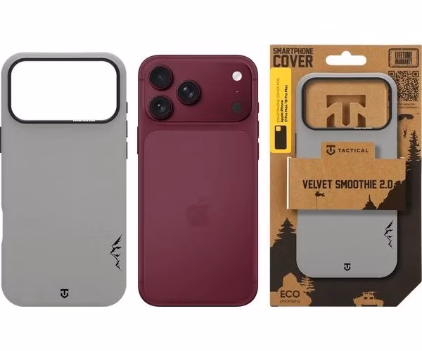 Tactical MagForce Velvet Smoothie 2.0 Kryt Apple iPhone 18 Pro Max/17 Pro Max šedý