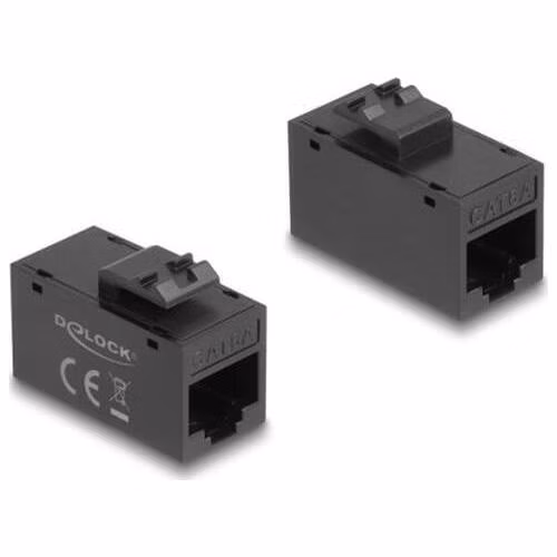 Delock Keystone Modul RJ45 jack na RJ45 jack Cat.6A UTP černá