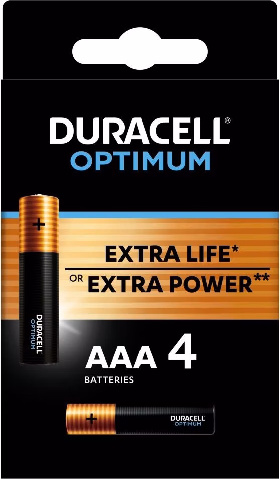 Duracell Optimum alkalická baterie 4 ks (AAA)