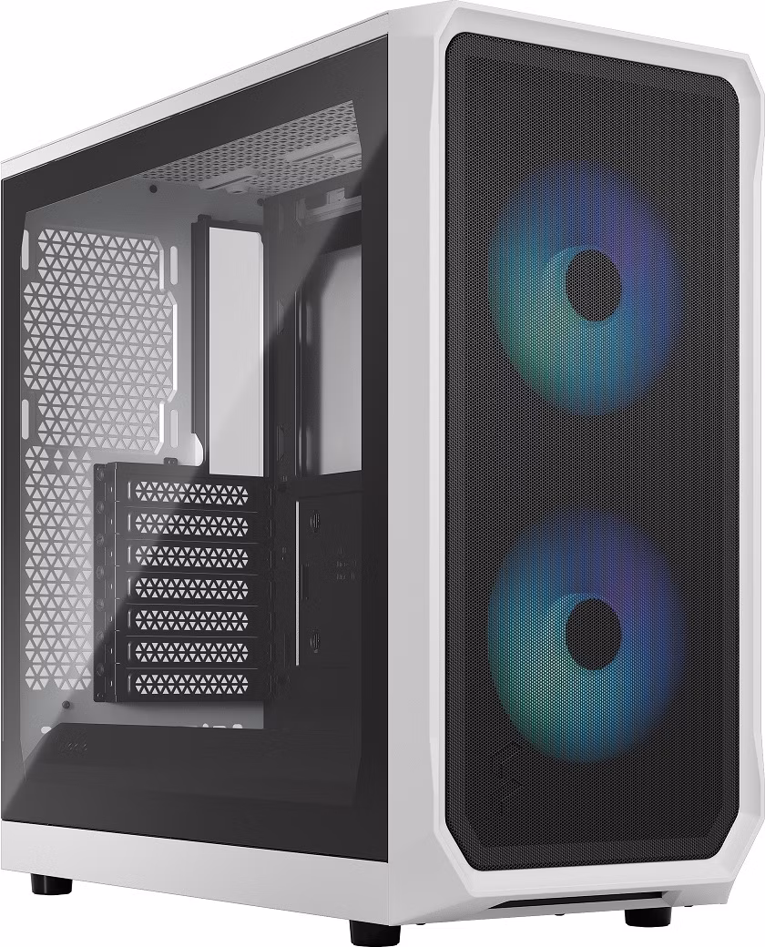 Fractal Design Focus 2 RGB White TG Clear Tint/Midi Tower/Transpar./Čierna a biela