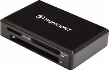 Transcend USB 3.0 čtečka paměťových karet, černá - SDHC/SDXC (UHS-I/II), microSDHC/SDXC (UHS-I), CompactFlash (UDMA6/7)