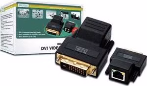 Digitus DVI extender přes CAT 5 do vzdálenosti až 70M, max rozlišení  1920X1200 při 60Hz