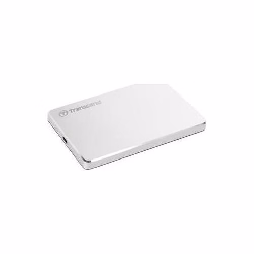 TRANSCEND 2TB StoreJet 25C3S, 2.5", USB-C (3.1 Gen 1) Stylový externí hard disk, ultra-tenký, stříbrný