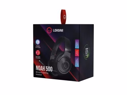 Lorgar Noah 500, Bluetooth herný headset, 58 hod výdrž, nízka latencia, redukcia ruchu