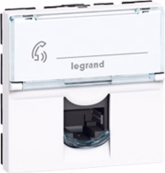 Legrand LCS3 MOSAIC zásuvka 1xRJ45 FTP Cat5E, 2 moduly