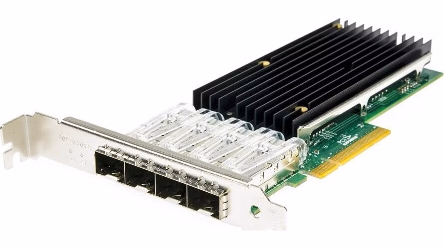 XtendLan PCI-E síťová karta, 4x 10Gbps SFP+, Intel X710, PCI-E x8
