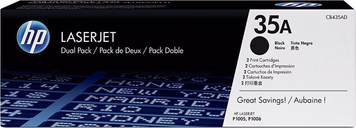 HP toner černý pro LJ P1005 / P1006 CB435AD originál