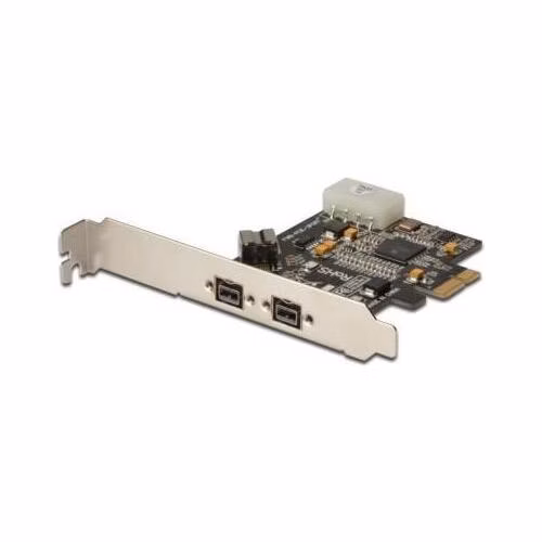 DIGITUS IEEE 1394b PCIexpress přídavná karta 3-port, 2x9-pin Externí + 1x9-Pin Interní, XIO2213B