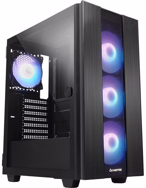 CHIEFTEC ATX GS-02B-OP / ARGB / 4x120 mm / USB 3.0 / USB-C / černý