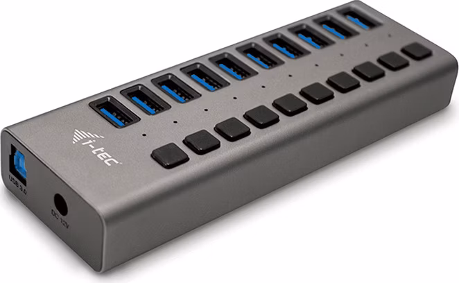 i-tec USB 3.0 nabíjecí HUB 10 Port + napájecí adaptér 48 W