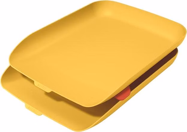 LEITZ Odkladač na dokumenty s organizérem  Cosy set 2 ks teplá žlutá