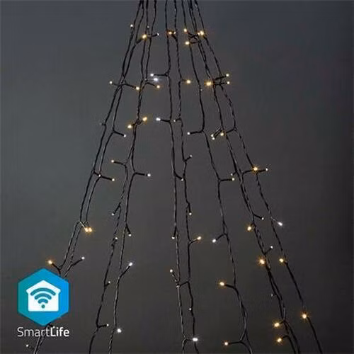 Nedis WIFILXT02W200 SmartLife světelný řetěz | Strom | Wi-Fi | Teplé až chladné bílé | 200 LED's | 10 x 2 m | Android/IO