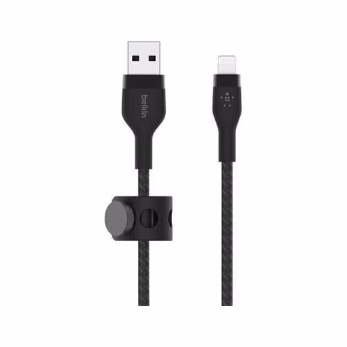 Belkin BOOST CHARGE™ Lightning/USB-A kabel, 1m, černý - odolný PRO Flex
