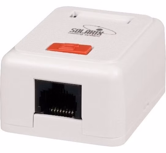 Solarix Eth.Zás. na om. 1xRJ45 STP c5e se značením