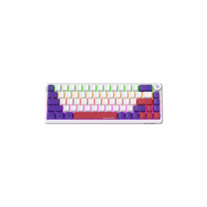 Lorgar KBA41MWH, mechanická herná klávesnica, 66 klávesov, Toxic Purple Switch, Hot-Swap, RGB, USB-C