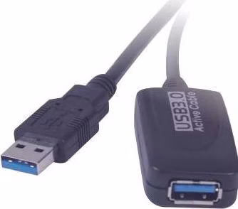 PremiumCord USB 3.0 repeater a prodlužovací kabel A/M-A/F/ 5m/ černý