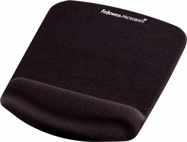 FELLOWES podložka pod myš a zápěstí PlushTouch/ 200mm x 245mm x 20mm/ textilie/paměťová pěna/ černá
