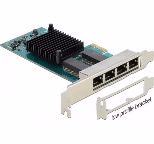 Delock PCI Express karta na 4 x Gigabit LAN