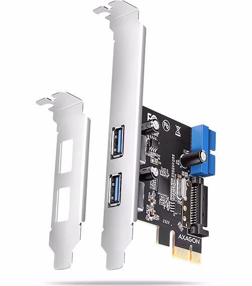 AXAGON řadič do PCIe pro 2x USB Typ-A / 2x USB interní / USB 5Gbps / PCEU-232RS / SP &amp; LP / čip Renesas