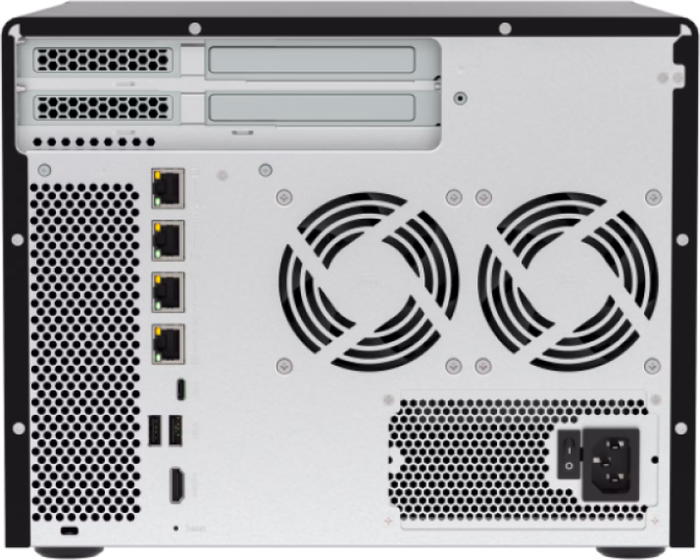 QNAP TVS-h877AX-R5-16G (AMD Ryzen 5, 16GB DDR5 RAM, 6x 3,5" + 4x 2,5", 3x PCIe, 2x 2,5GbE, 2x 10GbE)