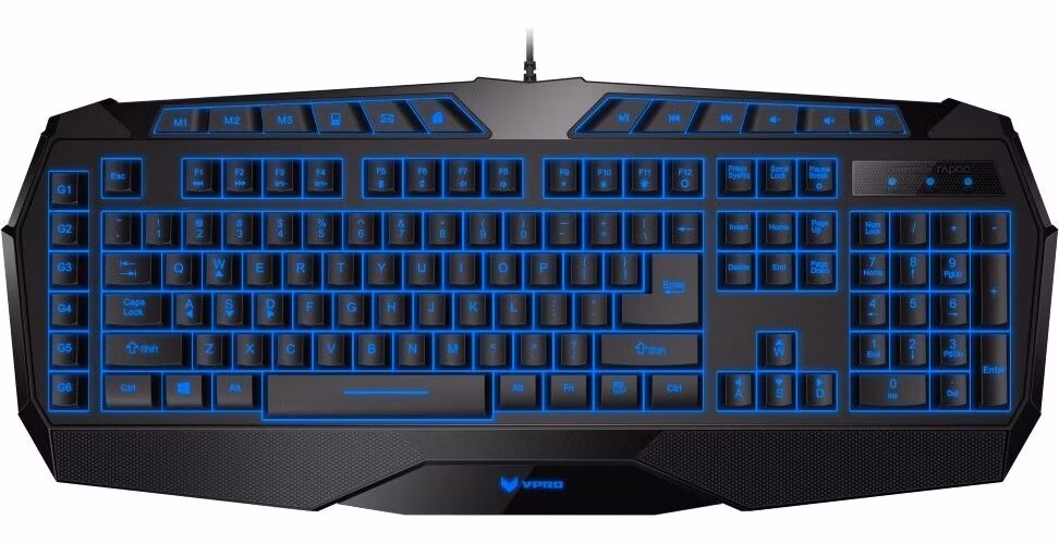 RAPOO VPRO herní klávesnice V52/ podsvícená/ drátová/ USB/ černá/ CZ+SK layout