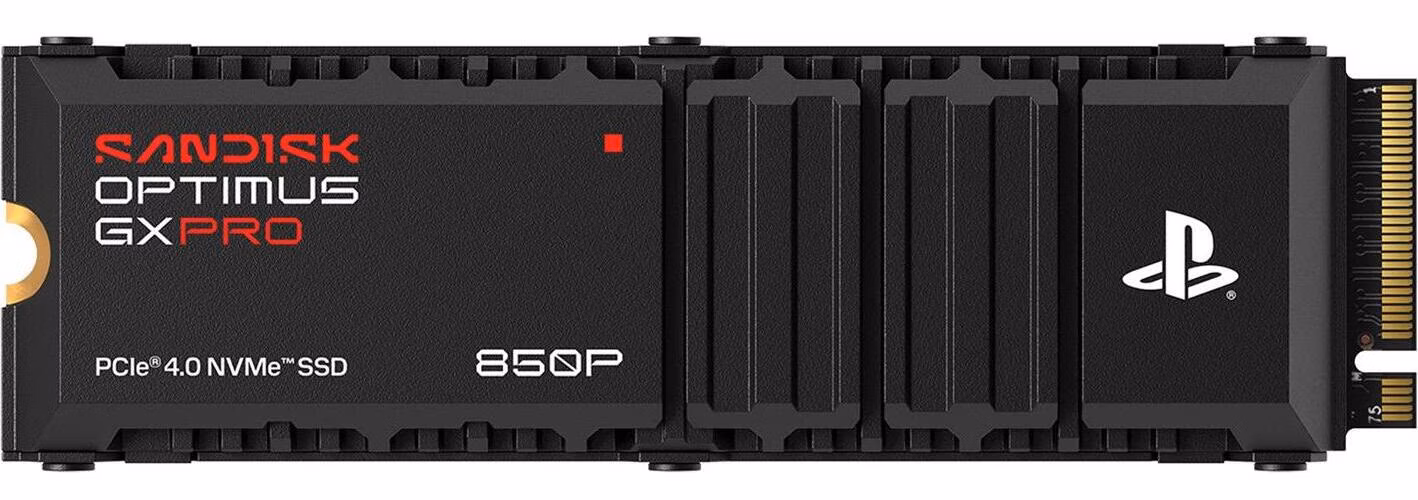SANDISK OPTIMUS GX PRO 850P NVMe 2TB pro konzole PS5, (R:7300, W:6600MB/s)