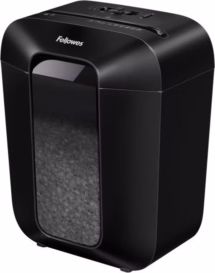 FELLOWES skartovač LX 41 M/ křížový řez 4x12 mm/ objem koše 17 l/ stupeň utajení P-4 (důvěrné)/ černý