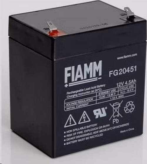 Batéria - Fiamm FG20451 (12V/4,5Ah - Faston 187), životnosť 5 rokov