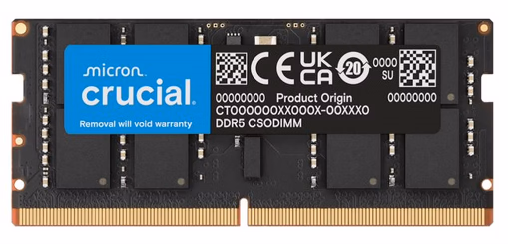 Crucial 32GB SODIMM DDR5 6400 CL52