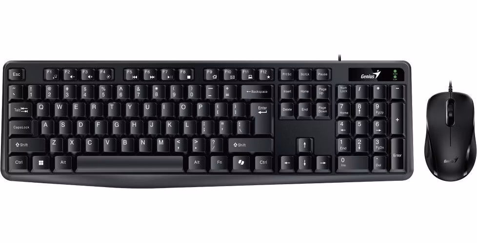 Genius KM-170, Set klávesnice a myši, drátový, CZ+SK layout, Copilot klávesa, USB, černý