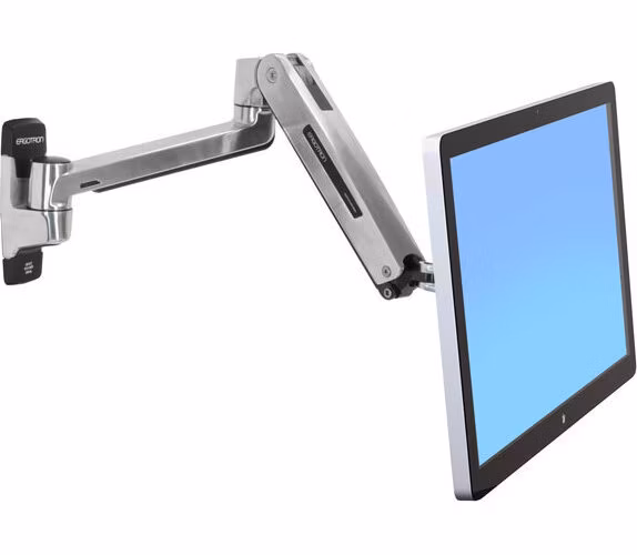 ERGOTRON LX HD Sit-Stand Wall Mount LCD Arm, Polished, velmi flexibilní rameno na zeď až 49"