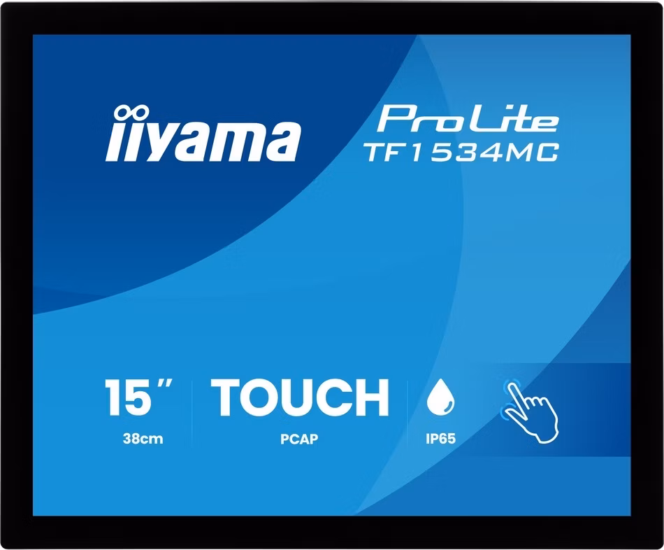15" iiyama TF1534MC-B8X: TN, XGA, 10P, IP65