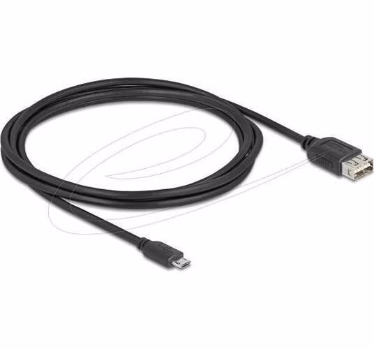 Delock USB 2.0 kabel EASY USB typu Micro-B samec na EASY USB typu A samice 2 m, černý