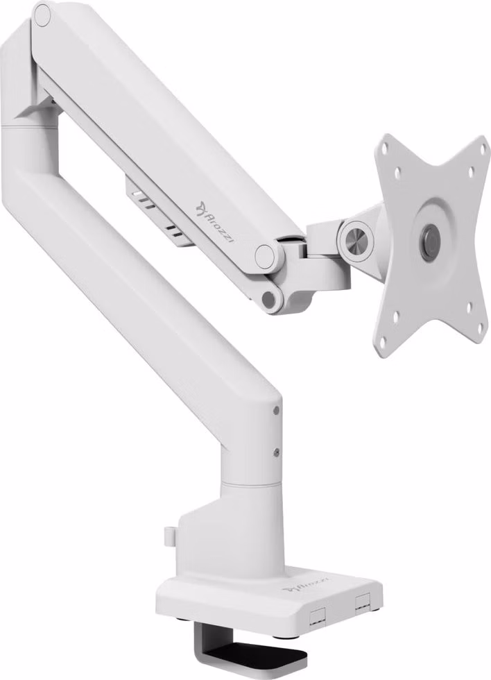 AROZZI ALZARE NEO White/ stolní držák pro monitory/ plynový píst/ kovový/ bílý