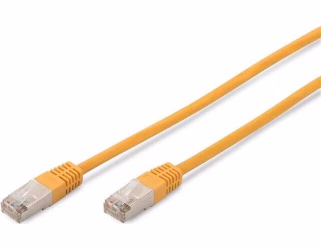 Digitus CAT 5e SF-UTP patch cable, Cu, PVC AWG 26/7, length 5 m, color yellow