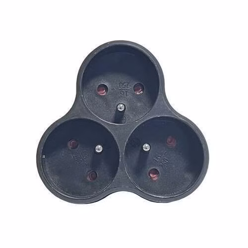 Konnoc DX-R3T rozbočka (3x kulatá zásuvka) černá