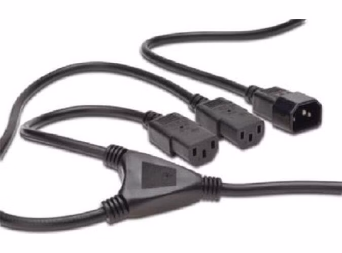 Digitus Napájecí kabel Rozbočovací, C14 - C13 2x, M / F, 1,7m, H05VV-F3G 1.0qmm / 0.75qmm, bl