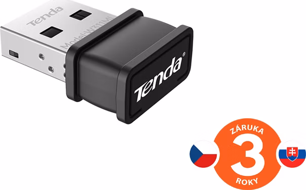 Tenda W311MIv6 AX300 WiFi 6 USB Nano Adapter, 286 Mb/s, 802.11ax/b/g/n, Soft AP, Win 7/10/11, Linux