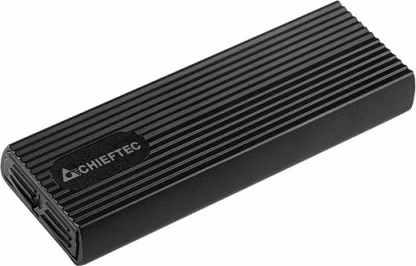Vonkajší rám CHIEFTEC pre M.2 PCIe NVMe/S-ata SSD Enclosure Tool-Less, s konektorom USB typu C, čierna